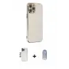 ieg™ iPhone 12 Pro Max Kılıf Yankı Serisi - Siyah Joko Magic 5D Cam + Shine Kamera Lens - LT