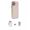 ieg™ iPhone 12 Pro Max Kılıf Yankı Serisi - Siyah Joko Magic 5D Cam + Shine Kamera Lens - LT