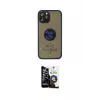 ieg™ iPhone 12 Pro Max Kılıf Yörünge Çizgi - Şeffaf Temperli Cam Ekran Koruyucu