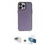 ieg™ iPhone 13 Pro Max Kılıf Ahenk Çizgi Prime - Siyah 3D Antistatik Cam Ekran Koruyucu + Pers Alüminyum Kamera Lens - GI