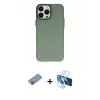 ieg™ iPhone 13 Pro Max Kılıf Ahenk Çizgi Prime - Siyah 3D Antistatik Cam Ekran Koruyucu + Shine Kamera Lens Koruma Cam - PE