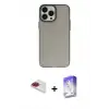 ieg™ iPhone 13 Pro Max Kılıf Ahenk Çizgi Prime - Siyah Bilvis 5in1 3D Magic Cam Ekran Koruyucu + Pers Alüminyum Kamera Lens - KI