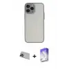 ieg™ iPhone 13 Pro Max Kılıf Ahenk Çizgi Serisi - Siyah Bilvis 5in1 3D Magic Cam Ekran Koruyucu + Rainbow Kamera Lens Koruma Cam - MI