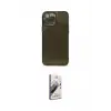 ieg™ iPhone 13 Pro Max Kılıf Ahenk Doku - Siyah Bilvis 3D Mat Cam Ekran Koruyucu
