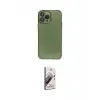 ieg™ iPhone 13 Pro Max Kılıf Ahenk Doku - Siyah Bilvis 3D Mat Cam Ekran Koruyucu