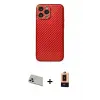 ieg™ iPhone 13 Pro Max Kılıf Ahenk Işık - Şeffaf Maxco Cam Ekran Koruyucu + Rainbow Kamera Lens Koruma Cam - REGD