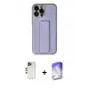 ieg™ iPhone 13 Pro Max Kılıf Akış Doku - Siyah Bilvis 5in1 3D Magic Cam Ekran Koruyucu + Shine Kamera Lens - GD