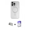 ieg™ iPhone 13 Pro Max Kılıf Akış Minimal Özel Seri - Siyah Bilvis 5in1 3D Magic Cam Ekran Koruyucu + Rainbow Kamera Lens Koruma Cam - REGD