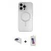 ieg™ iPhone 13 Pro Max Kılıf Akış Minimal Özel Seri - Siyah Joko 5D Cam + Pers Alüminyum Kamera Lens - LT
