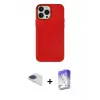 ieg™ iPhone 13 Pro Max Kılıf Çekirdek Çizgi - Siyah Bilvis 5in1 3D Magic Cam Ekran Koruyucu + Pers Alüminyum Kamera Lens - LT