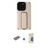 ieg™ iPhone 13 Pro Max Kılıf Çekirdek Yansıma - Siyah 6D Mat Seramik Hayalet Nano Ekran Koruyucu + Renkli Kamera Lens Koruma Cam - SI