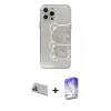 ieg™ iPhone 13 Pro Max Kılıf Eksen Asil Prime - Siyah Bilvis 5in1 3D Magic Cam Ekran Koruyucu + Rainbow Kamera Lens Koruma Cam - MR