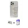 ieg™ iPhone 13 Pro Max Kılıf Eksen Asil Prime - Siyah Bilvis 5in1 3D Magic Cam Ekran Koruyucu + Rainbow Kamera Lens Koruma Cam - REGD