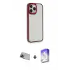 ieg™ iPhone 13 Pro Max Kılıf Eksen Doku Prime - Siyah Bilvis 5in1 3D Magic Cam Ekran Koruyucu + Rainbow Kamera Lens Koruma Cam - MI