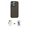 ieg™ iPhone 13 Pro Max Kılıf Eksen Işık - Siyah Joko 5D Cam + Shine Kamera Lens - GD