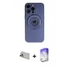 ieg™ iPhone 13 Pro Max Kılıf Eksen Klasik Prime - Siyah Bilvis 5in1 3D Magic Cam Ekran Koruyucu + Rainbow Kamera Lens Koruma Cam - BZ
