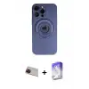ieg™ iPhone 13 Pro Max Kılıf Eksen Klasik Prime - Siyah Bilvis 5in1 3D Magic Cam Ekran Koruyucu + Rainbow Kamera Lens Koruma Cam - KI