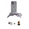 ieg™ iPhone 13 Pro Max Kılıf Eksen Özel Seri - Şeffaf Maxco Cam Ekran Koruyucu + Rainbow Kamera Lens Koruma Cam - KI