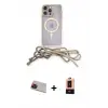 ieg™ iPhone 13 Pro Max Kılıf Eksen Özel Seri - Şeffaf Maxco Cam Ekran Koruyucu + Rainbow Kamera Lens Koruma Cam - KI