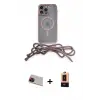 ieg™ iPhone 13 Pro Max Kılıf Eksen Özel Seri - Şeffaf Maxco Cam Ekran Koruyucu + Rainbow Kamera Lens Koruma Cam - KI