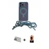ieg™ iPhone 13 Pro Max Kılıf Eksen Özel Seri - Şeffaf Maxco Cam Ekran Koruyucu + Rainbow Kamera Lens Koruma Cam - REGD