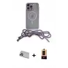 ieg™ iPhone 13 Pro Max Kılıf Eksen Özel Seri - Şeffaf Maxco Cam Ekran Koruyucu + Rainbow Kamera Lens Koruma Cam - MR