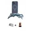 ieg™ iPhone 13 Pro Max Kılıf Eksen Özel Seri - Şeffaf Maxco Cam Ekran Koruyucu + Rainbow Kamera Lens Koruma Cam - MR