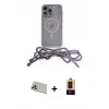 ieg™ iPhone 13 Pro Max Kılıf Eksen Özel Seri - Şeffaf Maxco Cam Ekran Koruyucu + Rainbow Kamera Lens Koruma Cam - REGD