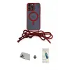 ieg™ iPhone 13 Pro Max Kılıf Eksen Özel Seri - Şeffaf Pasifik Cam Ekran Koruyucu + Rainbow Kamera Lens Koruma Cam - MR