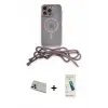 ieg™ iPhone 13 Pro Max Kılıf Eksen Özel Seri - Şeffaf Pasifik Cam Ekran Koruyucu + Rainbow Kamera Lens Koruma Cam - REGD