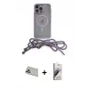 ieg™ iPhone 13 Pro Max Kılıf Eksen Özel Seri - Siyah Bilvis 3D Mat Cam Ekran Koruyucu + Rainbow Kamera Lens Koruma Cam - REGD