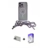 ieg™ iPhone 13 Pro Max Kılıf Eksen Özel Seri - Siyah Bilvis 5in1 3D Magic Cam Ekran Koruyucu + Rainbow Kamera Lens Koruma Cam - REGD