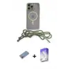 ieg™ iPhone 13 Pro Max Kılıf Eksen Özel Seri - Siyah Bilvis 5in1 3D Magic Cam Ekran Koruyucu + Shine Kamera Lens Koruma Cam - PE