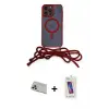 ieg™ iPhone 13 Pro Max Kılıf Eksen Özel Seri - Siyah Joko 5D Cam + Rainbow Kamera Lens Koruma Cam - REGD