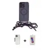 ieg™ iPhone 13 Pro Max Kılıf Eksen Özel Seri - Siyah Joko 5D Cam + Shine Kamera Lens - GD