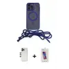 ieg™ iPhone 13 Pro Max Kılıf Eksen Özel Seri - Siyah Joko 5D Cam + Shine Kamera Lens - GD