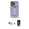 ieg™ iPhone 13 Pro Max Kılıf Kozmos Minimal Prime - Şeffaf 360 Full Body Arka Koruyucu + Rainbow Kamera Lens Koruma Cam - REGD