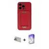 ieg™ iPhone 13 Pro Max Kılıf Kozmos Minimal Prime - Siyah Bilvis 5in1 3D Magic Cam Ekran Koruyucu + Rainbow Kamera Lens Koruma Cam - REGD