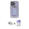 ieg™ iPhone 13 Pro Max Kılıf Kozmos Minimal Prime - Siyah Bilvis 5in1 3D Magic Cam Ekran Koruyucu + Rainbow Kamera Lens Koruma Cam - REGD
