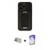 ieg™ iPhone 13 Pro Max Kılıf Kozmos Minimal Prime - Siyah Bilvis 5in1 3D Magic Cam Ekran Koruyucu + Rainbow Kamera Lens Koruma Cam - REGD