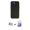 ieg™ iPhone 13 Pro Max Kılıf Kozmos Yansıma Özel Seri - Siyah Bilvis 5in1 5D Magic Hayalet Cam Ekran Koruyucu + Rainbow Kamera Lens Koruma Cam - BZ