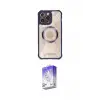 ieg™ iPhone 13 Pro Max Kılıf Kutup Modern - Siyah Bilvis 5in1 3D Magic Cam Ekran Koruyucu
