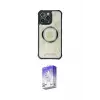 ieg™ iPhone 13 Pro Max Kılıf Kutup Modern - Siyah Bilvis 5in1 3D Magic Cam Ekran Koruyucu