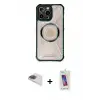 ieg™ iPhone 13 Pro Max Kılıf Kutup Modern - Siyah Joko 5D Cam + Pers Alüminyum Kamera Lens - GI