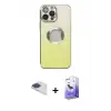 ieg™ iPhone 13 Pro Max Kılıf Kutup Yansıma Özel Seri - Siyah Bilvis 5in1 5D Magic Hayalet Cam Ekran Koruyucu + Pers Alüminyum Kamera Lens - LT