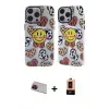 ieg™ iPhone 13 Pro Max Kılıf Nova Doku Koleksiyonu - Şeffaf Maxco Cam Ekran Koruyucu + Rainbow Kamera Lens Koruma Cam - KI