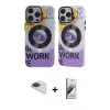 ieg™ iPhone 13 Pro Max Kılıf Nova Doku Koleksiyonu - Siyah Bilvis 3D Mat Cam Ekran Koruyucu + Pers Alüminyum Kamera Lens - LT