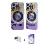 ieg™ iPhone 13 Pro Max Kılıf Nova Doku Koleksiyonu - Siyah Bilvis 5in1 3D Magic Cam Ekran Koruyucu + Pers Alüminyum Kamera Lens - KI