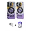 ieg™ iPhone 13 Pro Max Kılıf Nova Doku Koleksiyonu - Siyah Bilvis 5in1 3D Magic Cam Ekran Koruyucu + Pers Alüminyum Kamera Lens - SABE