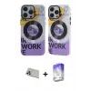 ieg™ iPhone 13 Pro Max Kılıf Nova Doku Koleksiyonu - Siyah Bilvis 5in1 3D Magic Cam Ekran Koruyucu + Rainbow Kamera Lens Koruma Cam - REGD